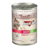 Bonacibo Adult Cat Beef - Chunks in Jelly 400 g Canned - Confiance Co